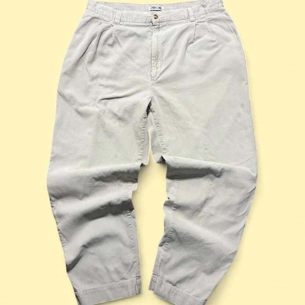 Cherokee cream corduroy pants size